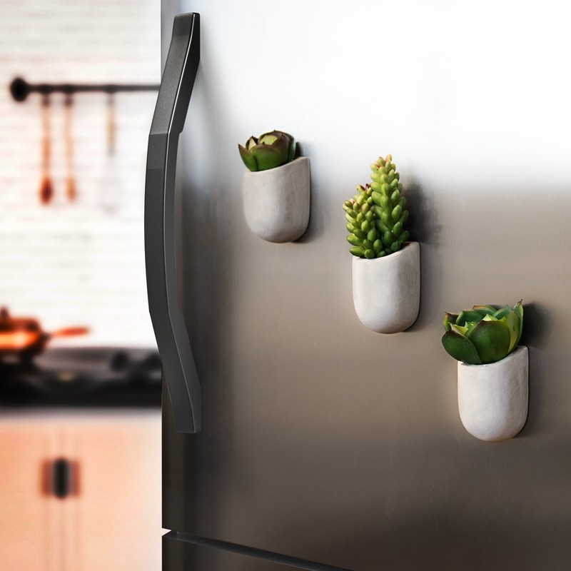 Gift Republic GR450067 Magnetic Planters, Grey, 5 x 16.5 x
