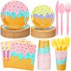280 Pcs Ice Cream Birthday Party Supplies Ice Cream Paper
