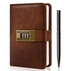 WEMATE Journal with Lock, Diary with Lock 192 Pages, Password