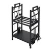 COOBL Firewood Rack Holder with Fireplace Tools,Brush, Shovel, Tong, Hook,Metal