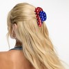 2 PCS 4th of July Hair Claw Clip Acrylic Hat