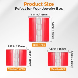 12 Pcs Acrylic Small Hinges, 3 Size Self-Adhesive Plastic Clear Transparent Hinges Continuous Piano Folding Latch Tools for Cabinet Crafts Furniture Display Stand Aquarium Lid (25*35, 30*35, 45*35mm)