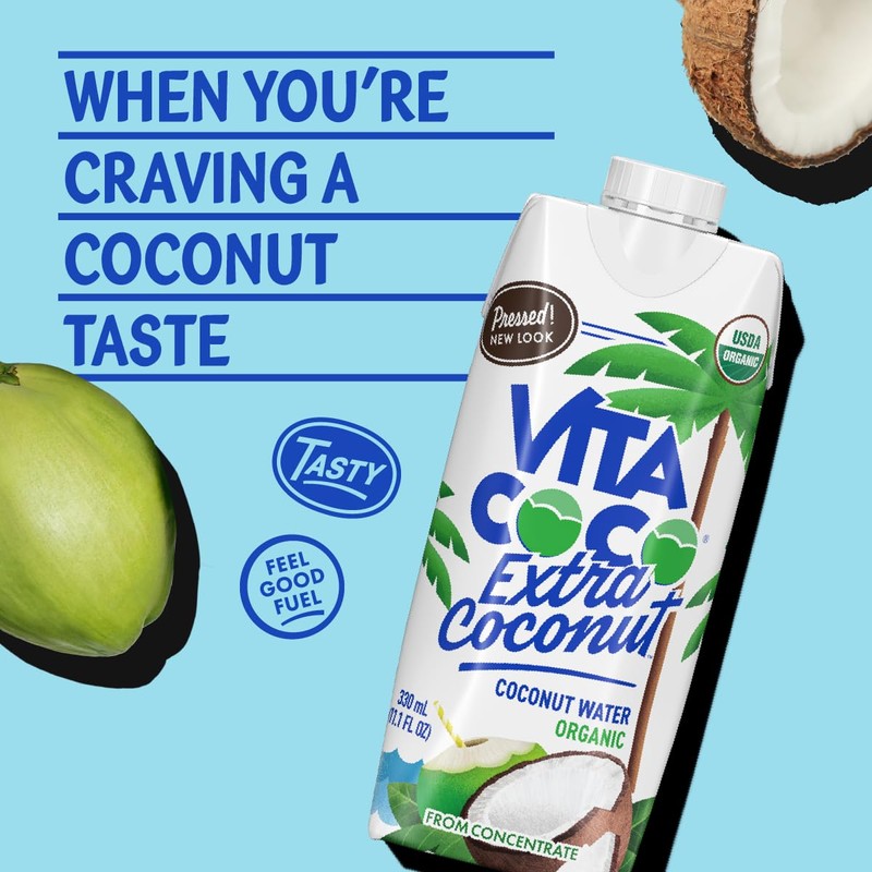 Vita Coco Organic Coconut Water, Extra Coconut | More "Coconutty