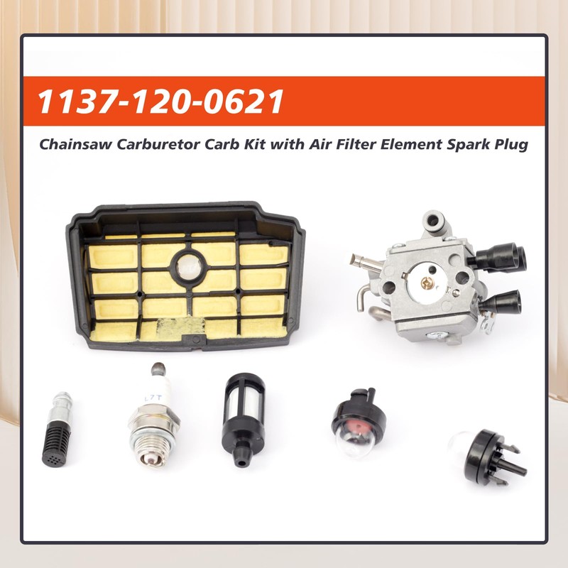 Mhrxusd MS 194T Carburetor Carb Kit with Air Filter Element