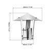 QWORK® 304 Edelstahl schornsteinabdeckung, 80mm, Regenhaube für den Schornstein