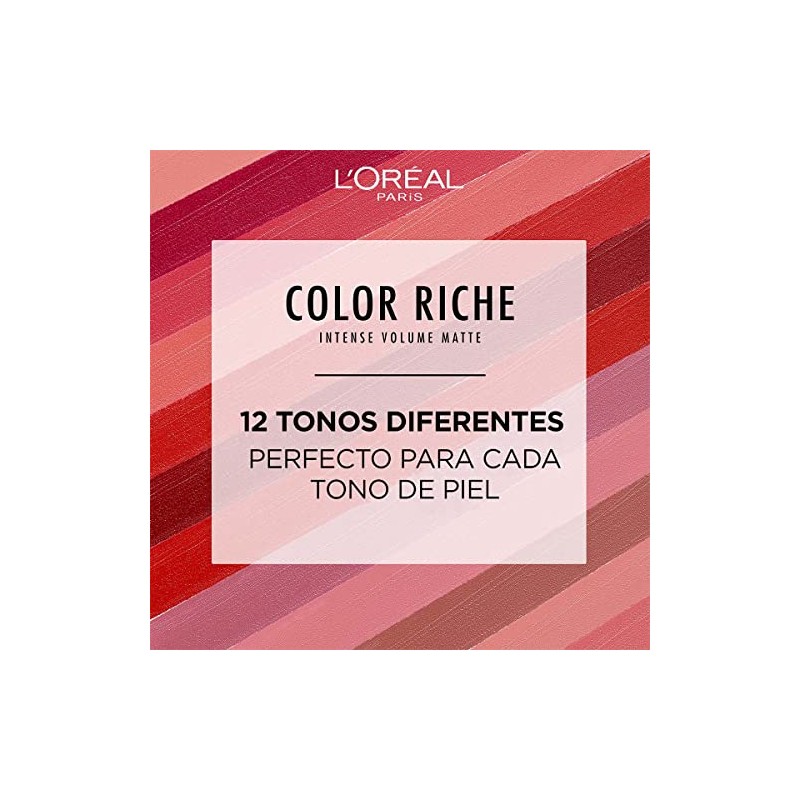 L'Oréal Paris Labial en Barra Mate con Ácido Hialurónico, Color