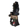 Climbing Black Bear Cubs Garden Light Welcome Statue Figurine Solar