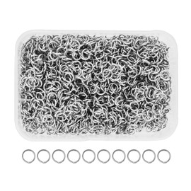 Mandala Crafts - Juego de anillos de doble salto de acero inoxidable de 6 mm para hacer joyas, 1280 piezas de pequeños llaveros divididos para manualidades, llaveros y accesorios