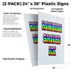 Hawaiian Shaved Ice (2-Pack) 24" x 36" Plastic Signs |