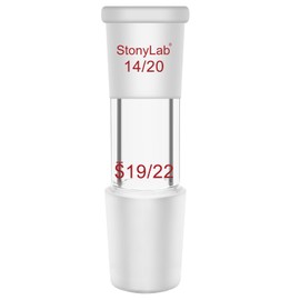 stonylab Enlarging Adapter, Glass Adapter from 14/20 to 19/22 Joint, Lab Glassware Supply for Laboratory Use