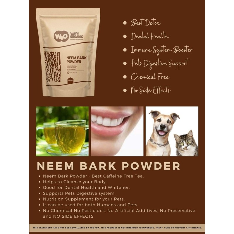Neem Bark Powder 16 Oz (1 lb), Pack of 2