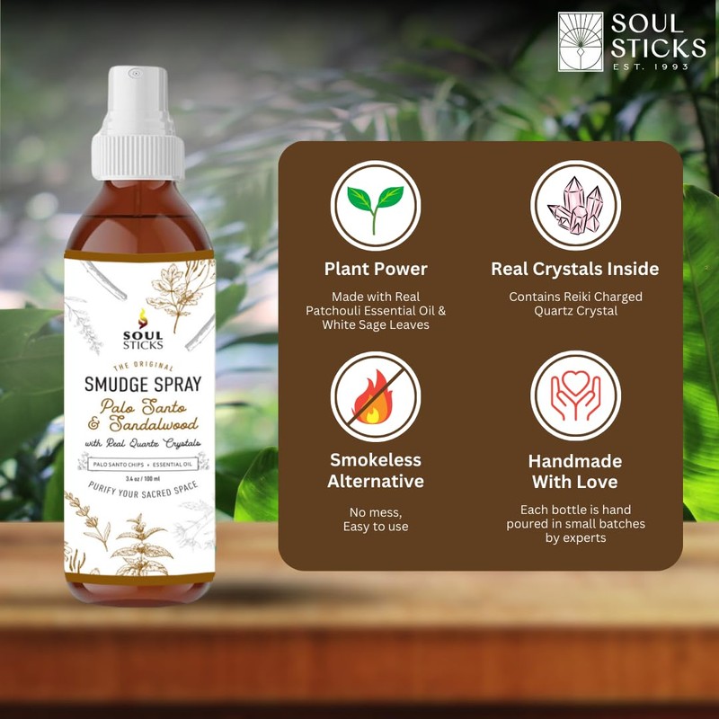 SOUL STICKS White Sage & Cinnamon Smudge Spray – 3.5oz