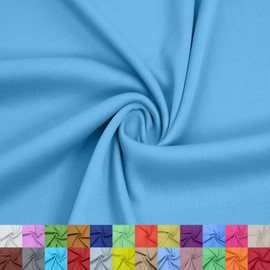 Stylish FABRIC 60" Wide 100% Polyester Interlock Lining – Lightweight Knit Fabric by The Yard-for Apparel, Clothing, School Projects, Party Decorations, Drapery, and DIY, Turq #84 1 Yard