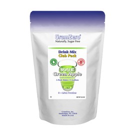 GramZero Sour Green Apple Zero Calorie Sugar Free Drink Mix, Great For Nutrition Club Loaded Tea, Stevia Sweetened