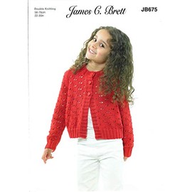 James C Brett JB675 Knitting Pattern Childrens Cardigan in It's Pure Cotton DK