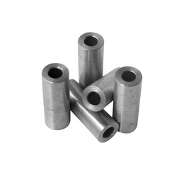 Steel Spacer 1/2" OD x 1/4" ID, Round Spacer Unthreaded Standoff Bushing Plain Finish, Fits Screws, Bolts 1/4" or M6, Metal Spacers Online (1-3/8" Length, 25 Pack)