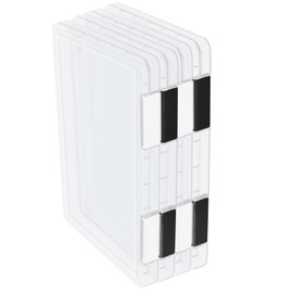 volumoon Pack of 4 A4 Document Box, Plastic Box with Lid, Transparent File Box, A4 Storage Box, A4 Storage Box, A4 Transparent, Portable Archive Box, A4, Multifunctional Storage Box