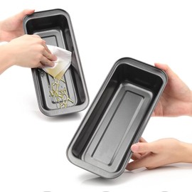 Space Home - Backform - Plumcake - Brotbackform - Antihaftbeschichtung - Karbonstahl - Set von 2-30 cm - Noir