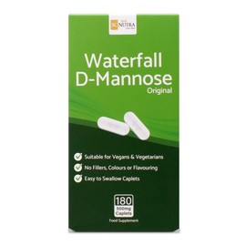 Waterfall D-Mannose 500mg Caplets/Small Easy to Swallow Capsule Sized Tablets - Value Pack 180 Caplets