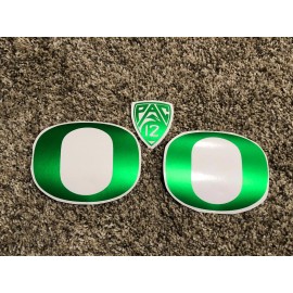 Oregon Ducks Full Size Football Helmet Decals Satin Chrome PAC12