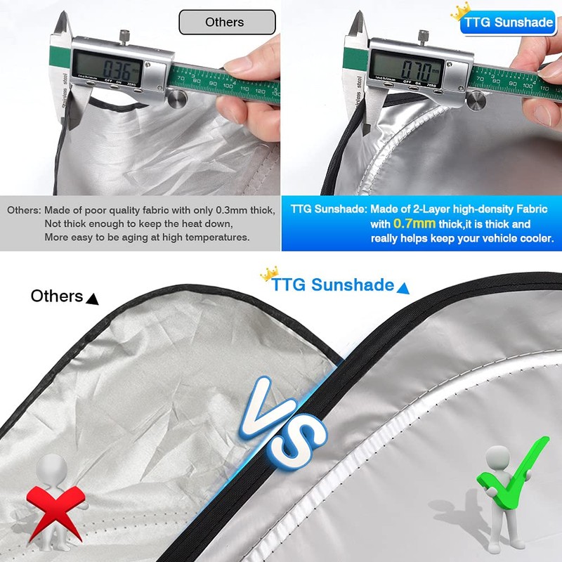 T TGBROS - Parasol para parabrisas de 2016-2022 Honda HR-V