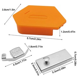 4Pcs Magnetic Seam Guide for Sewing Machine, 2 Multifunctional Polygonal Hemmer Guide with Scale+Magnet Sewing Guide+MG1 Magnetic Gauge, Universal Sewing Accessory & Supply for Magnet Making Machine