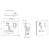 Knightsbridge Screwless Single Switched Socket with Dual USB Charger in