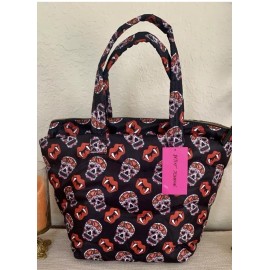 Betsey Johnson  Sugar Skull Fangs Quilted Purse Lips