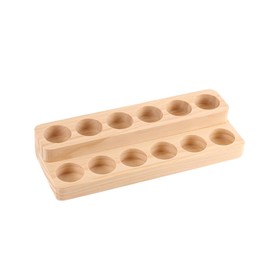 Harilla 2-Layer Wooden Essential Oil Display Holder Holds 12 (15 ml) Bottles for Essential Oil Storage Organiser for Spa Gift
