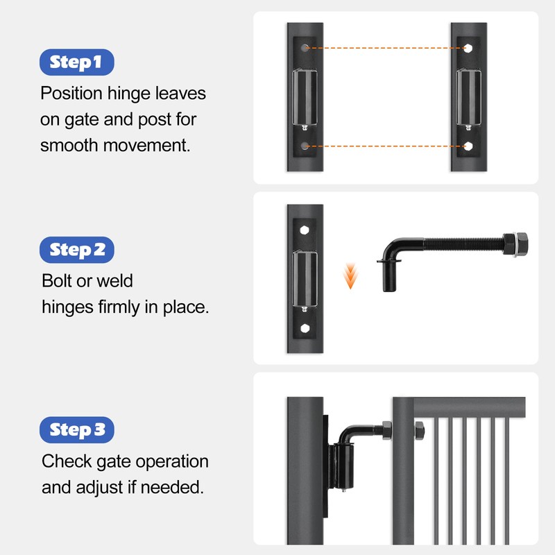 SPARKWHIZ 7inch Heavy Duty Bolt on 3/4" J Bolt Gate