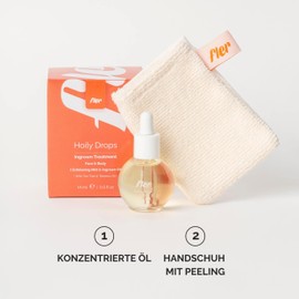 Fler Hoily Drops - Ingrown Hair Oil Treatment, Exfoliating and Soothing Solution, Exfoliating for Body and Face, Enriched with Tea Tree Oil, 14 ml