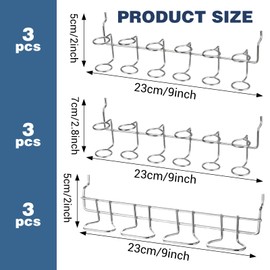 JOUTYFOR 9 Pcs Pegboard Screwdriver Holders Organizer Pegboard Plier Holders Stainless Steel Peg Board Tool Utility Hooks Accessories Shelving Display Multi-Ring Tool Racks for Shop Store