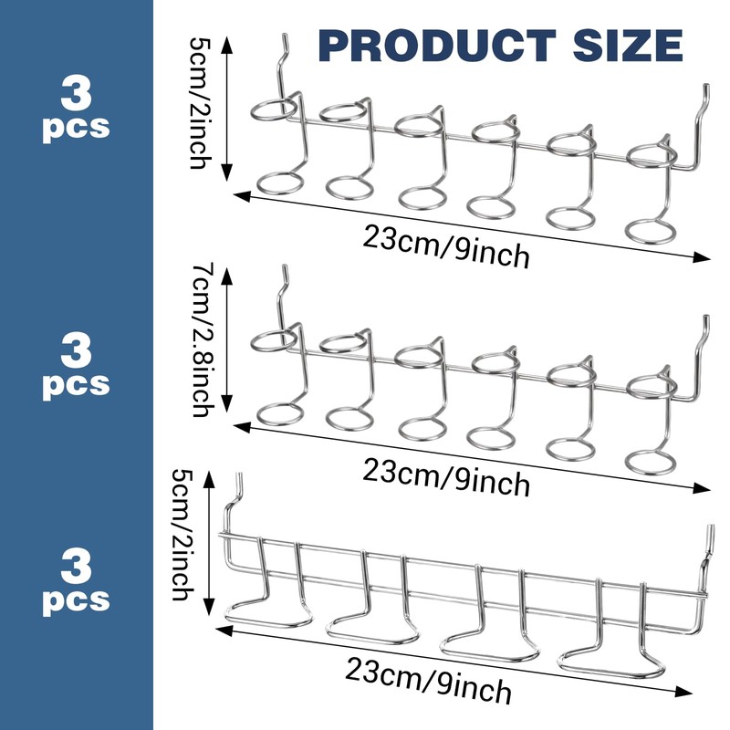 JOUTYFOR 9 Pcs Pegboard Screwdriver Holders Organizer Pegboard Plier Holders