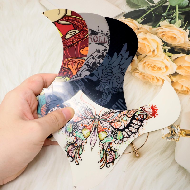 Honbay 4PCS Self Adhesive Anti-Scratch Hummingbird and Water Shaped Acoustic