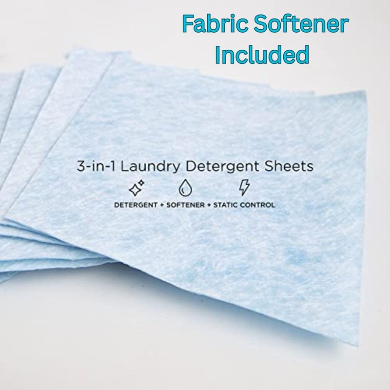 WashEZE 3 in 1 Laundry Detergent Sheets, Scented 120 Count