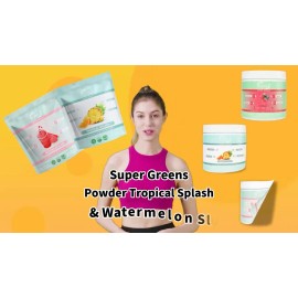 EOCUTE Super GREEN Powder Bloating Relief Gut Health  & More Watermelon Slush 30 pack