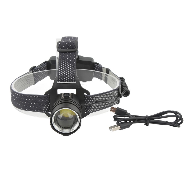 Headlamps for XHP160 LED Bulb Type C Charging Telescopic Zoom