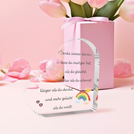 Motivational Gifts, Farewell Gift, Teacher, Colleagues, Courage Gift, Wife, Mother's Day Gifts for Mum, Grandma, Sister, Graduation Gifts for Girlfriend, Acrylic Glass Plate