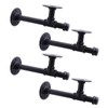3/4" Industrial Pipe Shelf Brackets, Black Iron Wall Mounted DIY