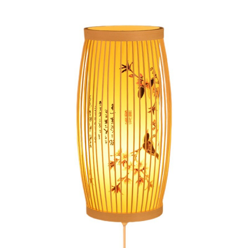 Woven Pendant Light Chinese Japanese Style Retro Rattan Lampshade Pendant