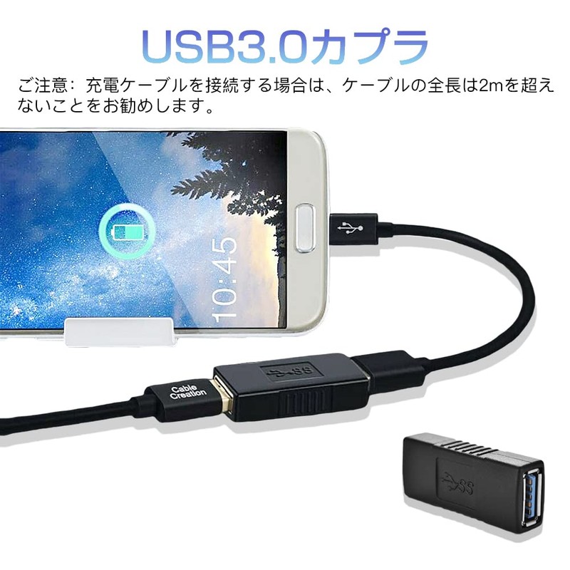 SAMCOS 2-Piece Relay Adapter, USB 3.0 Female, USB Female Female,