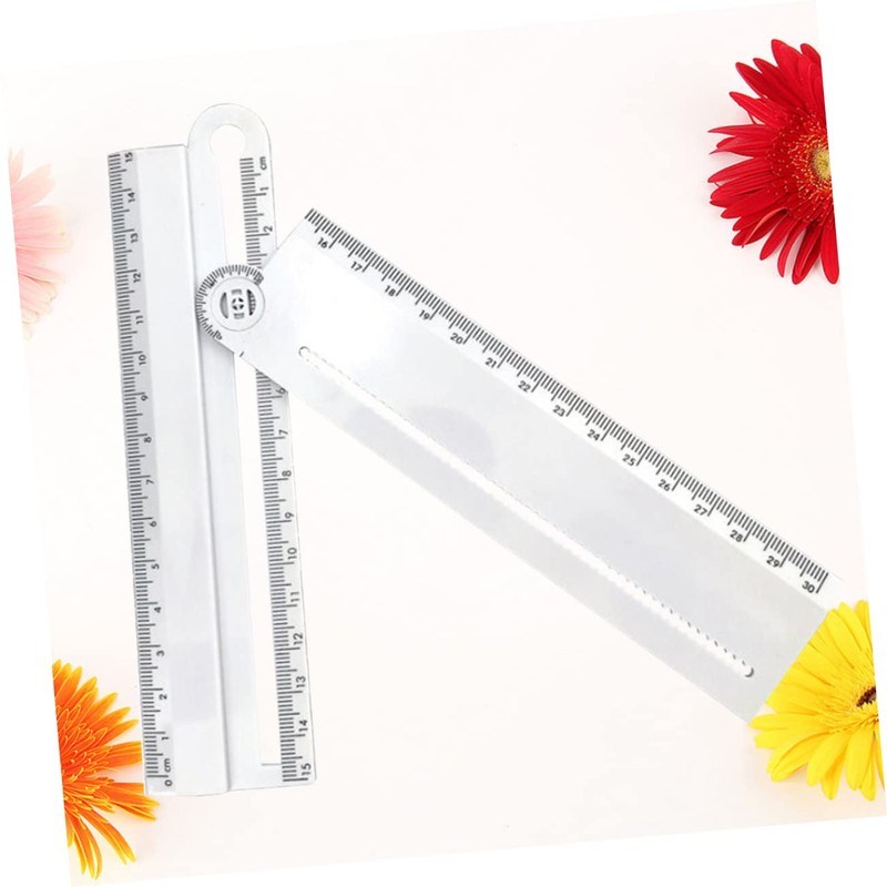 Operitacx 3 Pcs Rotatable Arc Measuring Tool Multi Angle Ruler