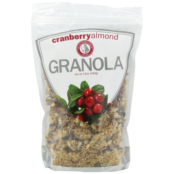 Leila Bay Trading Company Cranberry Almond Granola, 12-Ounce Pouches (Pack of 3)