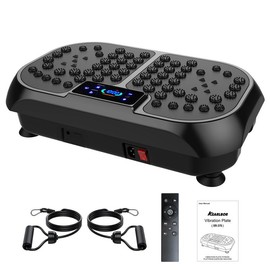 Kearlbor Fat-shaking Machine Vibration Machine Lazy Rhythm Machine Shaking Machine Beautiful Waist And Legs Shaking Belly Thin Artifact Shaping Home Fitness Equipment - Color: Black