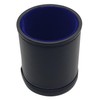 Set of Dice Cup Black PU Leather w/Plush Blue Felt
