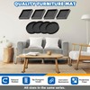 Glarks Black 8Pcs 3 x 3in Round and Square Shape