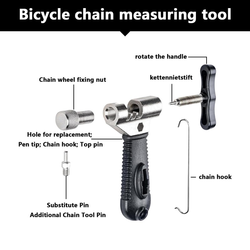 XIAQICA Chain Riveter Bicycle Chain Tool with Bicycle Cleaning Brush