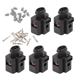 Fraylis 3D0973703 Connettori per sensori auto femmina a 3 pin (5 set) per A3 A4 GOLF POLO SK-O-DA SE-AT AUD con terminali e guarnizioni 3D0973703 1J0973703
