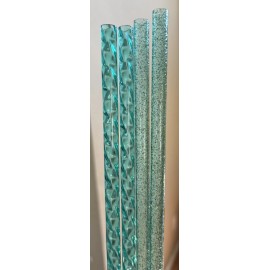 amber.orchid951 4-Mint/aqua Blue Fat Straw Set-12” Glitter & Glass “look” Shiny Blue Straws 40oz