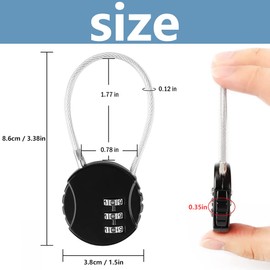 Set of 6 Suitcase Lock Combination Lock 3 Digits Luggage Locks Combination Lock Small Locks with Combination Code for Backpack, Travel Suitcase, Luggage Bag, Case, Lockers